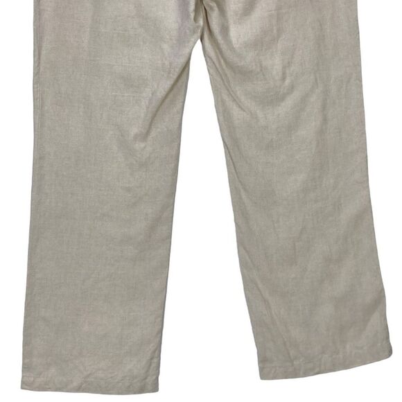 Charter Club Linen Pants Womens 14 Beige Straight Leg Summer Breathable Relaxed - Picture 7 of 10